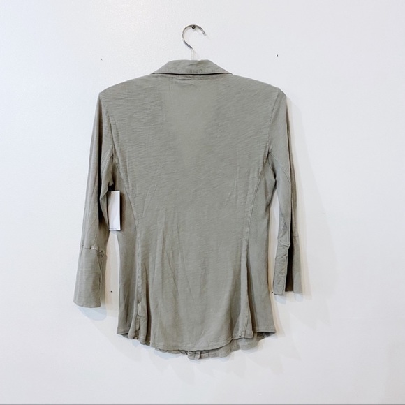 James Perse Sheer Slub Side Panel Shirt - Picture 3 of 4